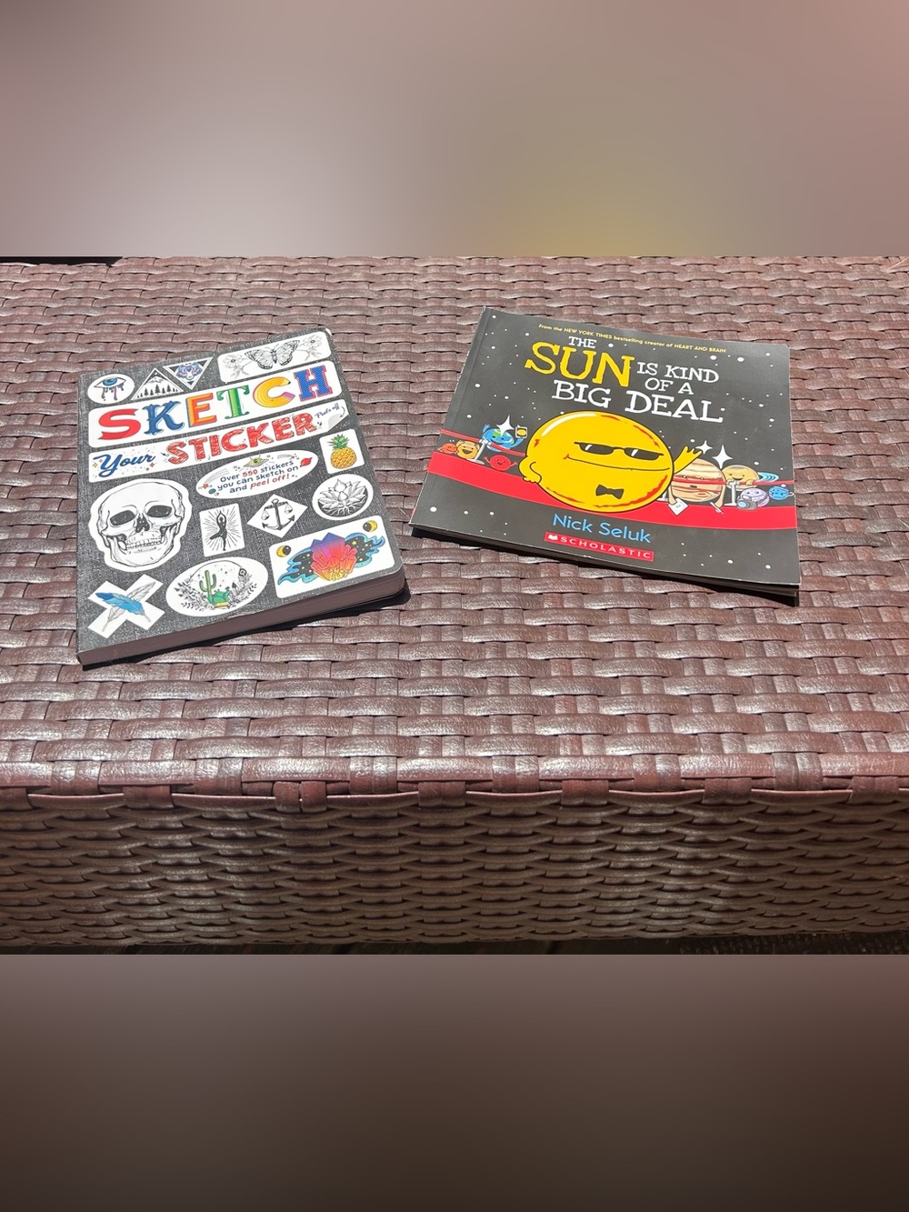 2/Book LOT “THE SUN IS KIND OF A BIG DEAL” Children's Book & SKETCH YOUR STICKER